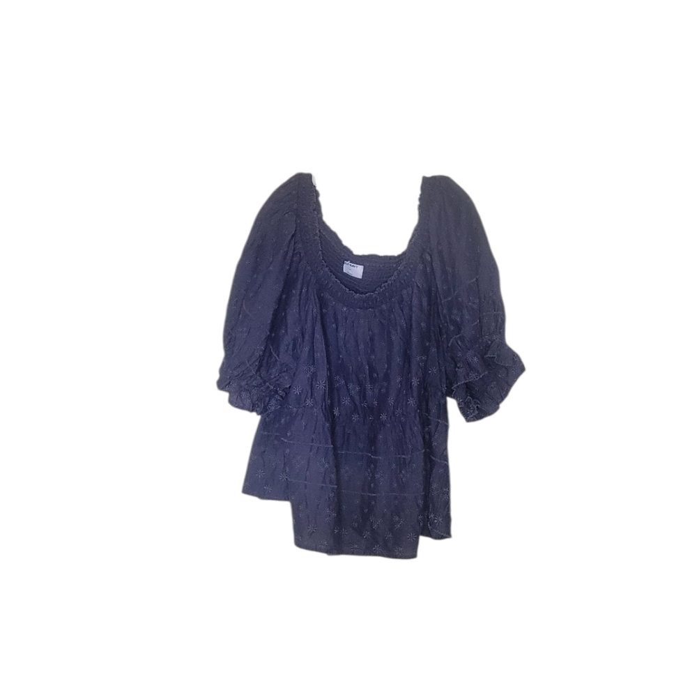 Old Navy Navy Peasant Blouse Boho Cottagecore Size 4X NWT - Picture 2 of 3